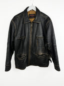 Bomb Boogie giacca in pelle nera 90s (25g134) -S