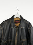 Bomb Boogie giacca in pelle nera 90s (25g134) -S