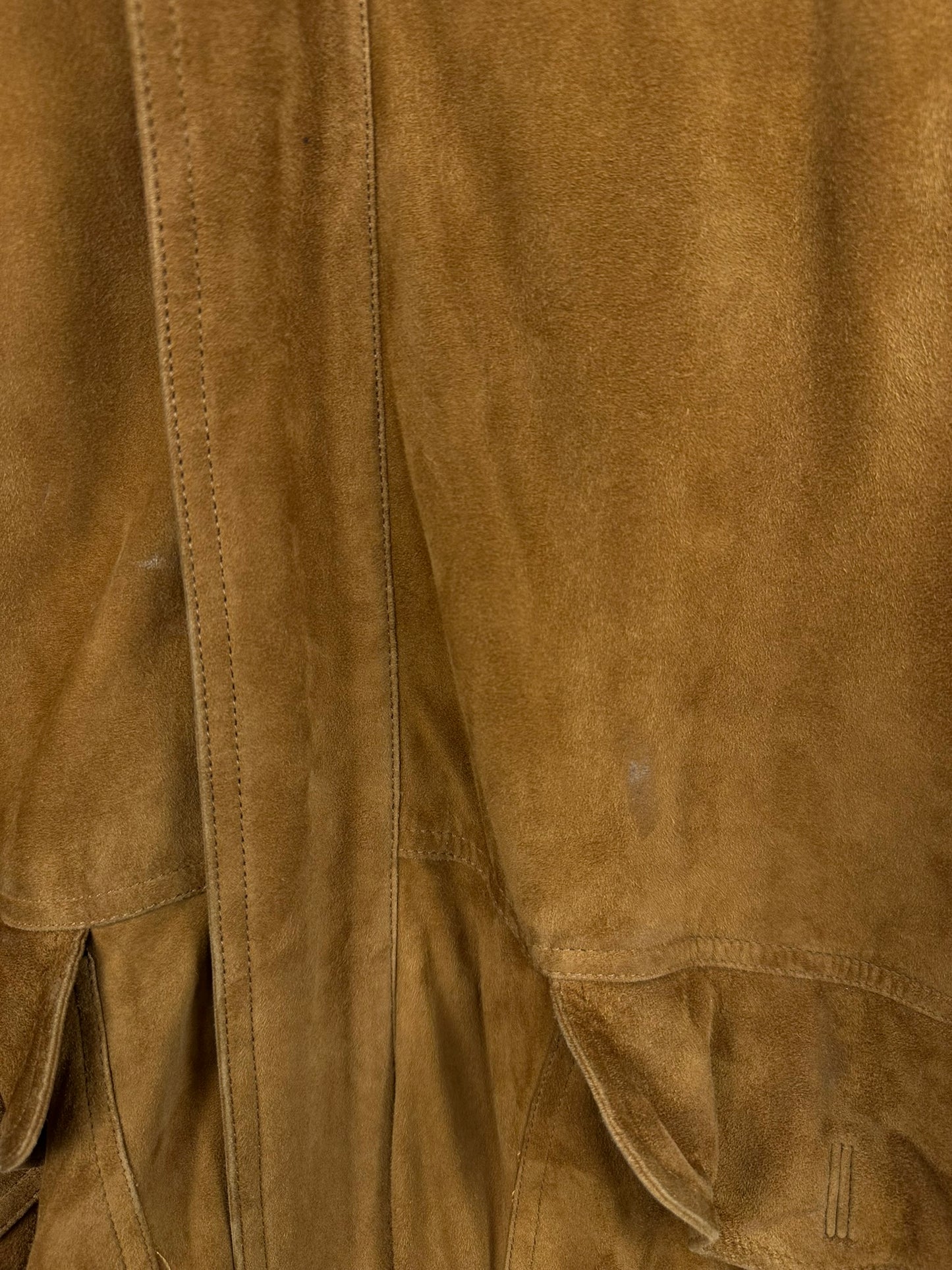 Giacca in camoscio marrone (25g137) - XL