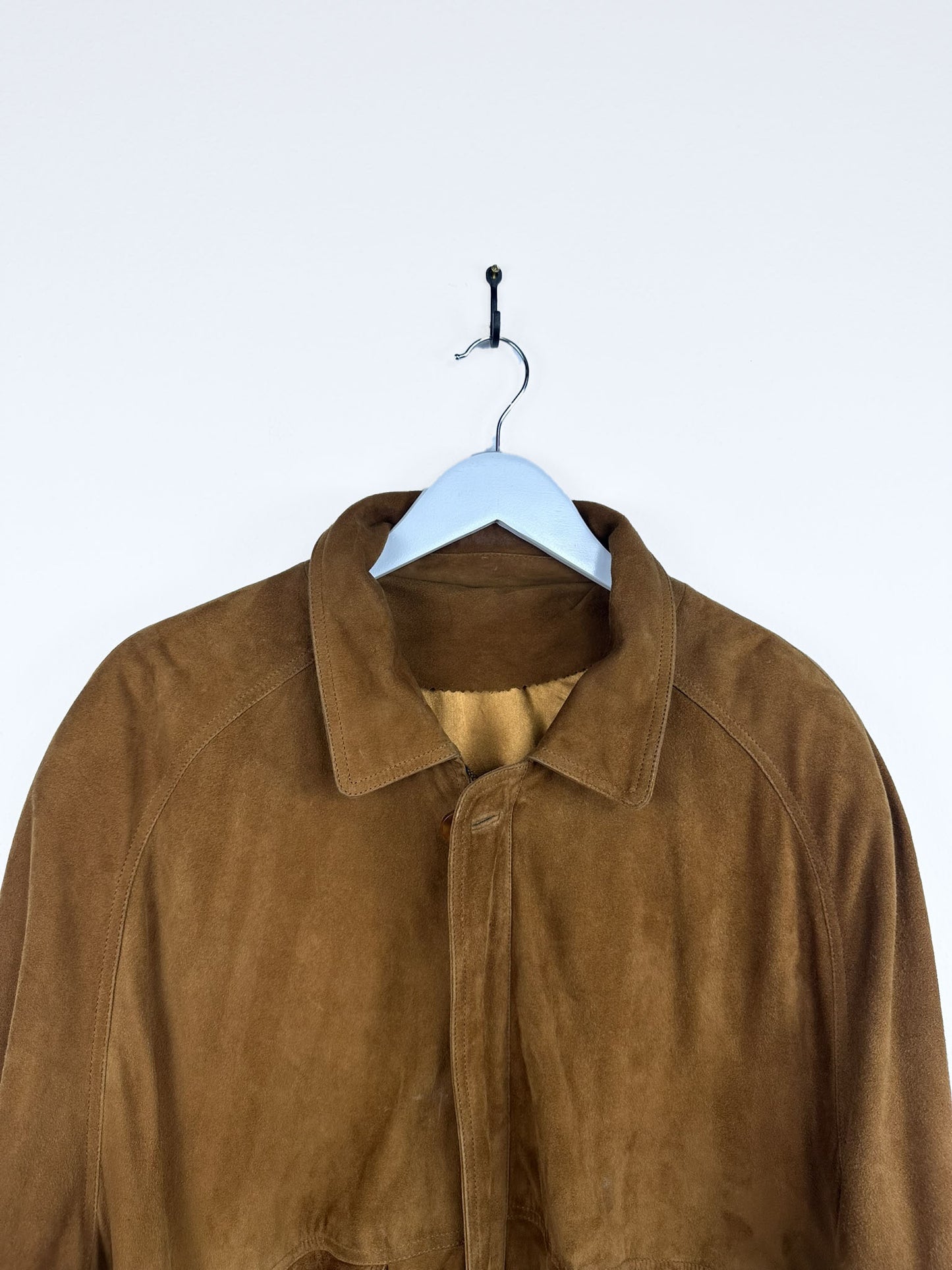 Giacca in camoscio marrone (25g137) - XL