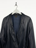 Giacca in pelle blu Trussardi (25g145) - L