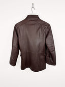 Giacca in pelle bordeaux  - M