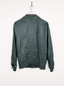 Giacca in pelle verde 90s - XL