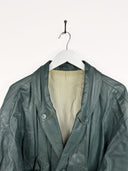 Giacca in pelle verde 90s - XL