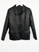 Giacca in pelle nera donna (25g177) - S