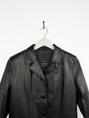 Giacca in pelle nera donna (25g177) - S