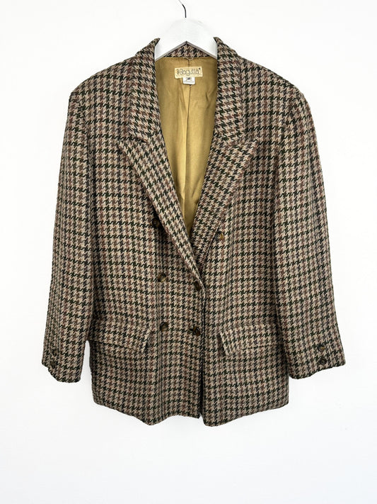 Blazer pied de poule in lana donna (25g179) - L