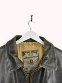 Giacca marrone in pelle 90s (25g219) - M