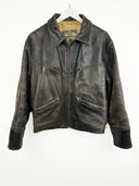Giacca marrone in pelle 90s (25g219) - M