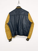 Varsity leather jacket blu gialla (25g22) - M