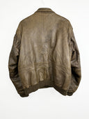 Bomber in pelle marrone (25g231) - L