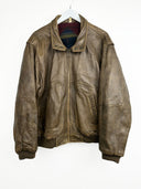 Bomber in pelle marrone (25g231) - L