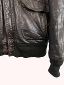 Bomber in pelle Schott marrone (25g235) - S