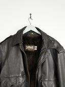 Bomber in pelle Schott marrone imbottito (25g241) - XL
