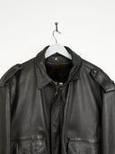 Bomber in pelle Schott marrone imbottito (25g241) - XL