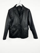 Giacca in pelle nera donna (25g248) - M