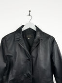 Giacca in pelle nera donna (25g248) - M