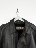 Giacca in pelle Schott marrone scuro  (25g251) - XXL /54
