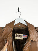 Giacca in pelle Schott cognac 80s (25g252) - M