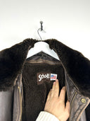 Giacca in pelle Schott marrone 90s (25g255) - L