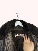 Giacca in pelle Schott con pelo (25g257) - L