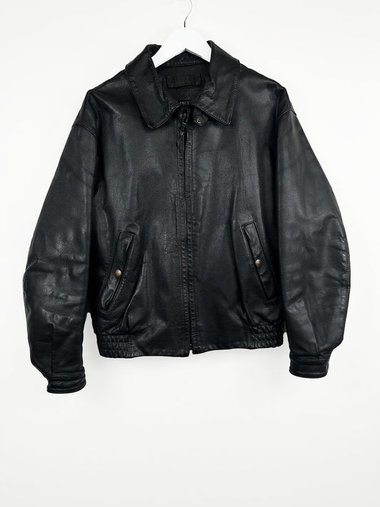 Giacca in pelle nera (25g260) - M