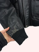 Giacca in pelle nera (25g261) - XL