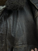 Bomber in pelle Schott marrone 90s (25g266) -L