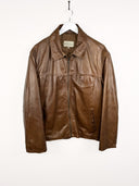 Giacca in pelle marrone (25g26) - L