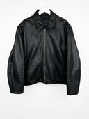 Giacca nera in pelle (25g273) - L