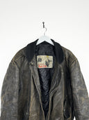 Bomber in pelle aviator marrone 90s (25g274) - M/L