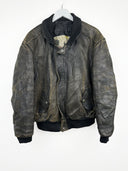 Bomber in pelle aviator marrone 90s (25g274) - M/L