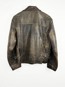 Giacca in pelle faded marrone aviator 80s (25g280) - S/M