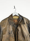 Giacca in pelle faded marrone aviator 80s (25g280) - S/M