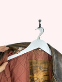 Giacca in pelle Fly Jacket marrone  80s (25g281) - S
