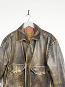 Giacca in pelle Fly Jacket marrone  80s (25g281) - S