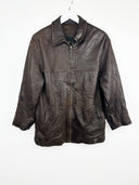 Giacca in pelle marrone 90s (25g289) - M