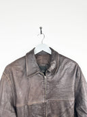 Giacca in pelle marrone 90s (25g289) - M