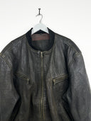 Bomber in pelle marrone aviator (25g290) - 3XL