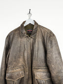Giacca in pelle Bomb Boogie marrone 90s (25g292) - L