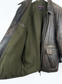 Giacca in pelle Bomb Boogie marrone 90s (25g292) - L