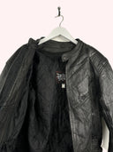 Giacca in pelle nera da moto (25g297) - M/L-48