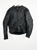 Giacca in pelle nera da moto (25g297) - M/L-48