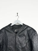 Giacca in pelle nera da moto (25g297) - M/L-48