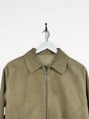 Giacca in pelle scamosciata beige (25g46) - M