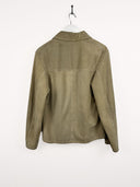Giacca in pelle scamosciata beige (25g46) - M
