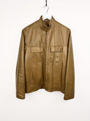 Giacca in pelle cammello (25g49) - M
