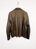 Giacca in pelle marrone heavy 90s (25g69) - L