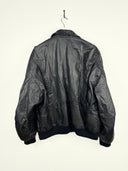 Bomber in pelle nero over (25g76) - XL