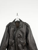 Bomber in pelle aviator pesante (25g88) - XL